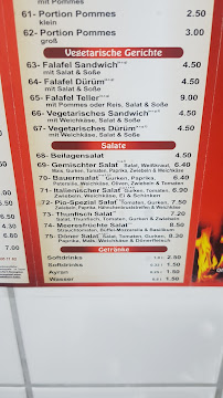 bei pio Döner &Pizza à Nackenheim carte