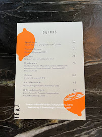 Menu / carte de Terz Berlin à Berlin