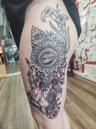 Explore crescent moon tattoo ideas, creative tattoo ideas in Grand Forks, available at Branded Man Tattoo