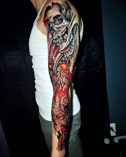 Explore templar knight tattoo ideas, creative tattoo ideas in Buford, available at Inked Arts Tattoo Studio