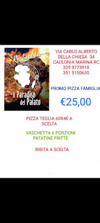 IL PARADISO DEL PALATO à Caulonia carte