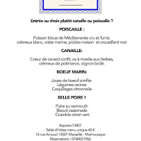 Restaurant APOSTO à Marseille - menu / carte