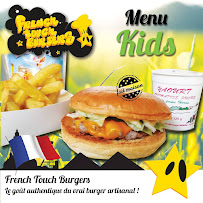 Carte du French Touch Burgers à Mazingarbe