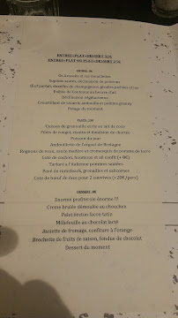 La Pie Noir à Paris menu