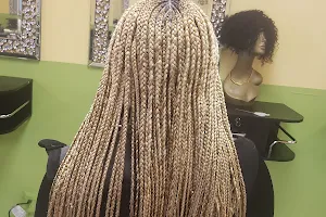 Classic African hair braiding image