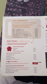 Restaurant italien Casa Ricci à Metz (la carte)