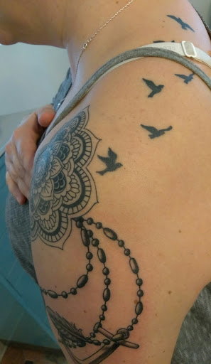 Explore hexagon tattoo ideas, creative tattoo ideas in Hebron, available at Explosive Ink Tattoo