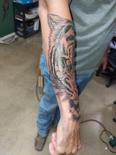 Explore auto mechanic tattoo ideas, creative tattoo ideas in Odessa, available at Little Dragon Tattoos Studio