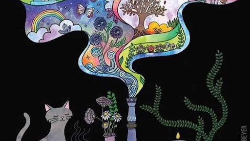 Explore black and white flower tattoo ideas, creative tattoo ideas in Williamston, available at Purple Haze Williamston Glass Gallery & Unique Gifts