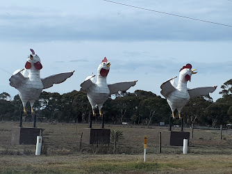 3 Big Hens Statue