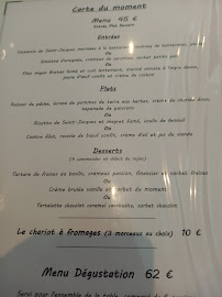 Menu du Restaurant La Croix Blanche à Saint-Brieuc