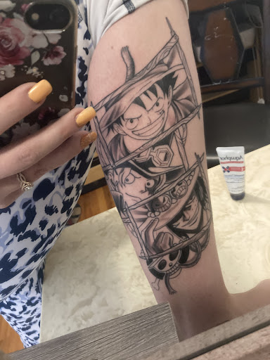Explore samurai tattoo sleeve ideas, creative tattoo ideas in Junction City, available at New Era Tattoo Studio