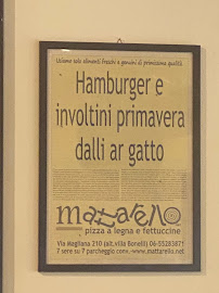 Mattarello à Rome menu