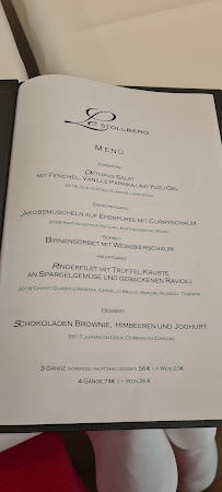 Menu / carte de Le Stollberg à Munich