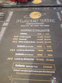 Planet Wok à Savigny-lès-Beaune menu