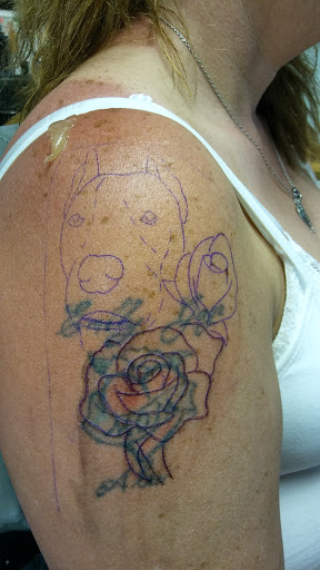 Explore left arm sleeve tattoo ideas, creative tattoo ideas in Big Spring, available at A Mom & Pop Tattoo Shop