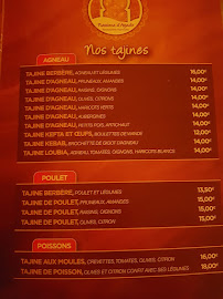 Menu du Nassima D'agadir restaurant marocain à Beauvais