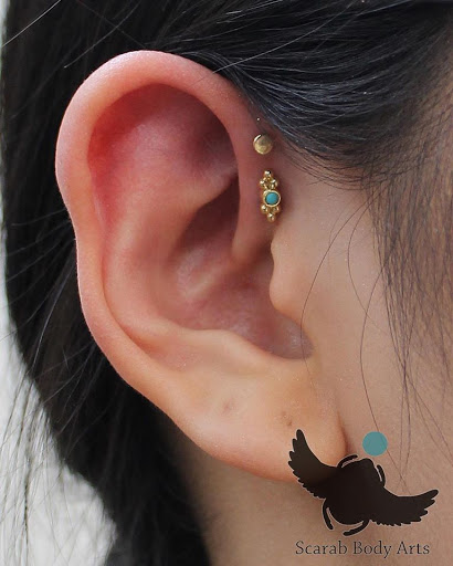 Explore hellscape battle sleeve tattoo ideas, creative tattoo ideas in Syracuse, available at Scarab Body Arts