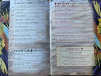 Restaurant créole La Créole à Paris (le menu)