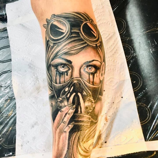 Explore infantry tattoo ideas, creative tattoo ideas in Stevens Point, available at Black Rabbit Tattooing