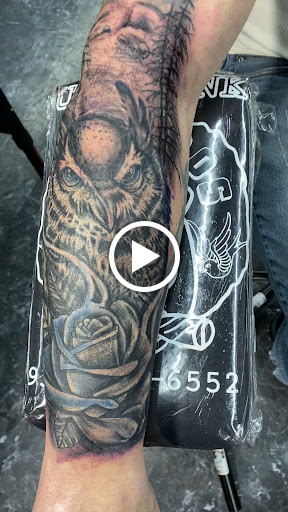 Explore lady thigh tattoo ideas, creative tattoo ideas in Dayton, available at Uppity Tattoos