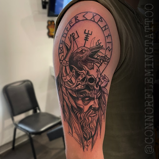 Explore death date tattoo ideas, creative tattoo ideas in Bridgeport, available at Pike Street Studios Tattoo and Body Piercing