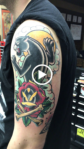 Explore deadpool tattoo ideas, creative tattoo ideas in Leesville, available at Revolution Ink Tattoo and Art Gallery