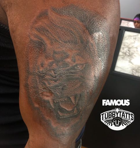 Explore mimikyu tattoo ideas, creative tattoo ideas in Hammond, available at Famous Ink, Inc.