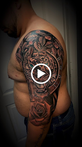 Explore tattoo ideas for guys on chest, creative tattoo ideas in Miami, available at Por vida tattoos