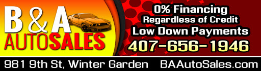 Used Car Dealer «B&A Auto Sales», reviews and photos, 981 9th St, Winter Garden, FL 34787, USA