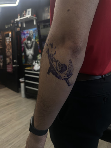 Explore lesbian couple tattoo ideas, creative tattoo ideas in Anaheim, available at Monsters Den Tattoo Shop & Piercing (YES WE TAKE WALK-INS)