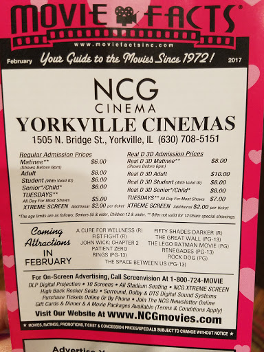 Movie Theater «NCG Cinema», reviews and photos, 1505 N Bridge St, Yorkville, IL 60560, USA