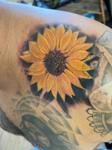 Explore thigh tattoo ideas male, creative tattoo ideas in Astoria, available at Xolotl Tattoo Gallery