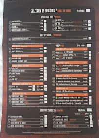 Menu / carte de La Cantina à Coupvray