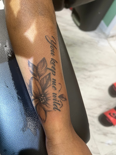 Explore inner bicep tattoo ideas for men, creative tattoo ideas in Warner Robins, available at Pen & Portrait Tattoos