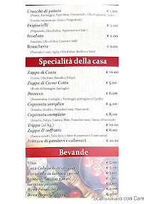 Menu du O' Braciuol è Nat'a Cosa!! à Naples