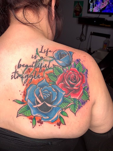 Explore coffee tattoo ideas, creative tattoo ideas in Murfreesboro, available at Middle Tennessee Tattoo Co.