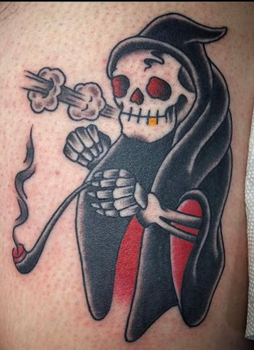 Explore chameleon tattoo ideas, creative tattoo ideas in Orlando, available at Cast Iron Tattoos