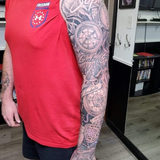 Explore pirate ship tattoo ideas, creative tattoo ideas in Bryan, available at Ink Dreams Tattoo