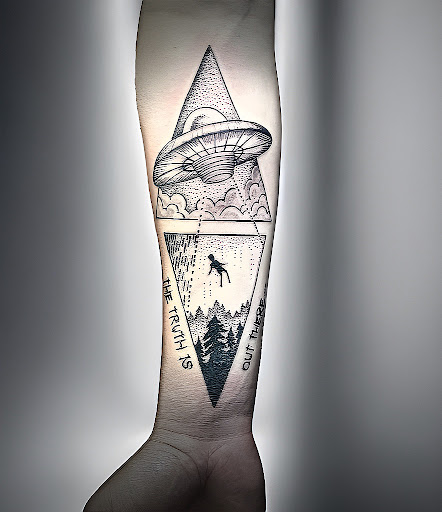 Explore lightning bolt tattoo ideas, creative tattoo ideas in Huntington, available at Timeless Tattoo Gallery