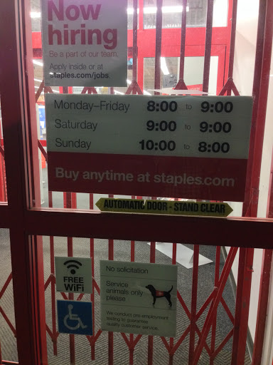 Office Supply Store «Staples», reviews and photos, 650 Ponce De Leon Ave NE, Atlanta, GA 30308, USA