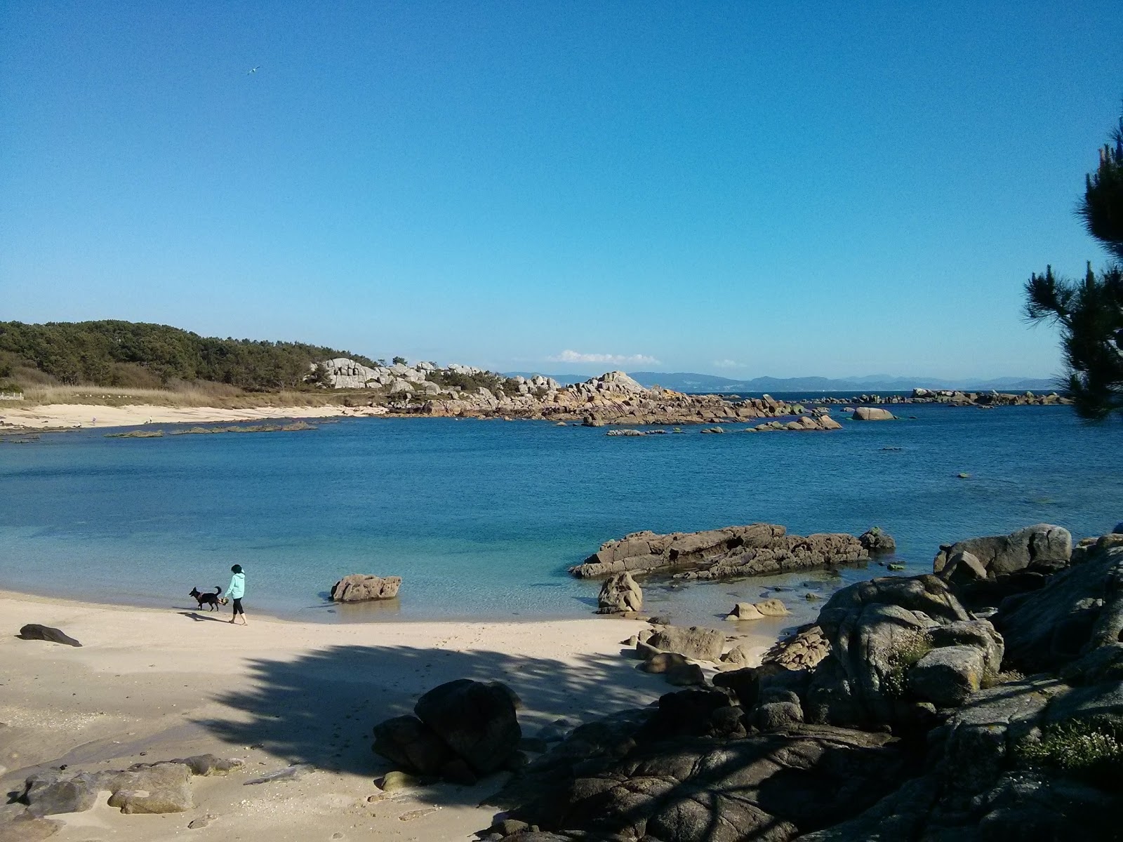 Canelas beach的照片 带有碧绿色纯水表面