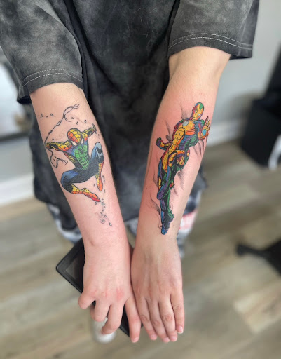 Explore tattoo ideas for men lower arm, creative tattoo ideas in Milwaukee, available at The Skin Museum