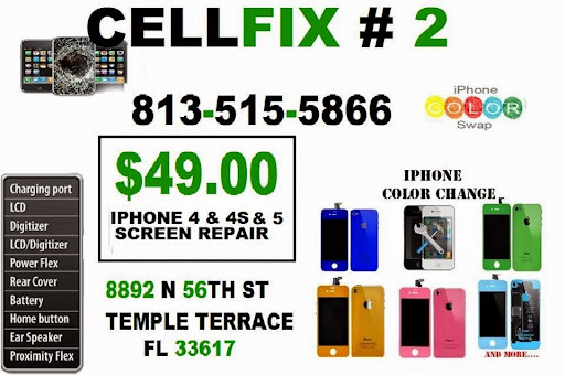 Cell Phone Store «CELLFIX - CELLPHONE REPAIR- TEMPLE TERRACE», reviews and photos, 8892 N 56th St, Temple Terrace, FL 33617, USA