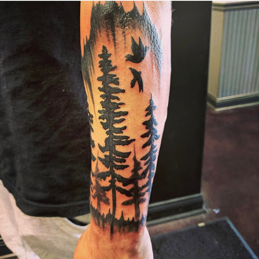 Explore aztec sleeve tattoo ideas for men, creative tattoo ideas in Saint Paul, available at Aloha Art Collective Tattoo