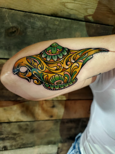 Explore widow tattoo ideas, creative tattoo ideas in Wabash, available at Steel Rose Tattoo Studio