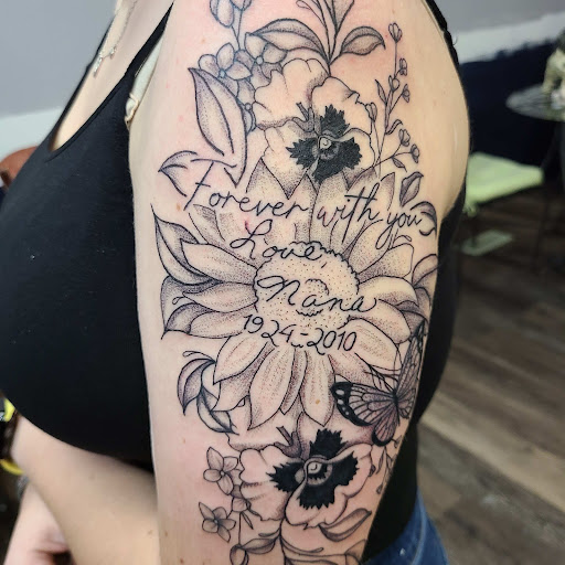 Explore bite mark tattoo ideas, creative tattoo ideas in Meadville, available at Lucky Lucys Tattoo and Art Studio