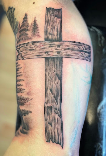Explore mountain tattoo ideas for females, creative tattoo ideas in Maple Lake, available at Earth Child Tattoo