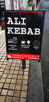 Ali Kebab à Meximieux carte