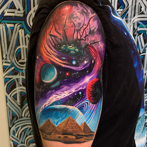 Explore truck driver tattoo ideas, creative tattoo ideas in Tacoma, available at Ghostline Tattoo